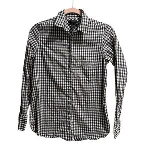 J. Crew Classic-fit Boy Shirt in Gingham, Purple/White size 2‎